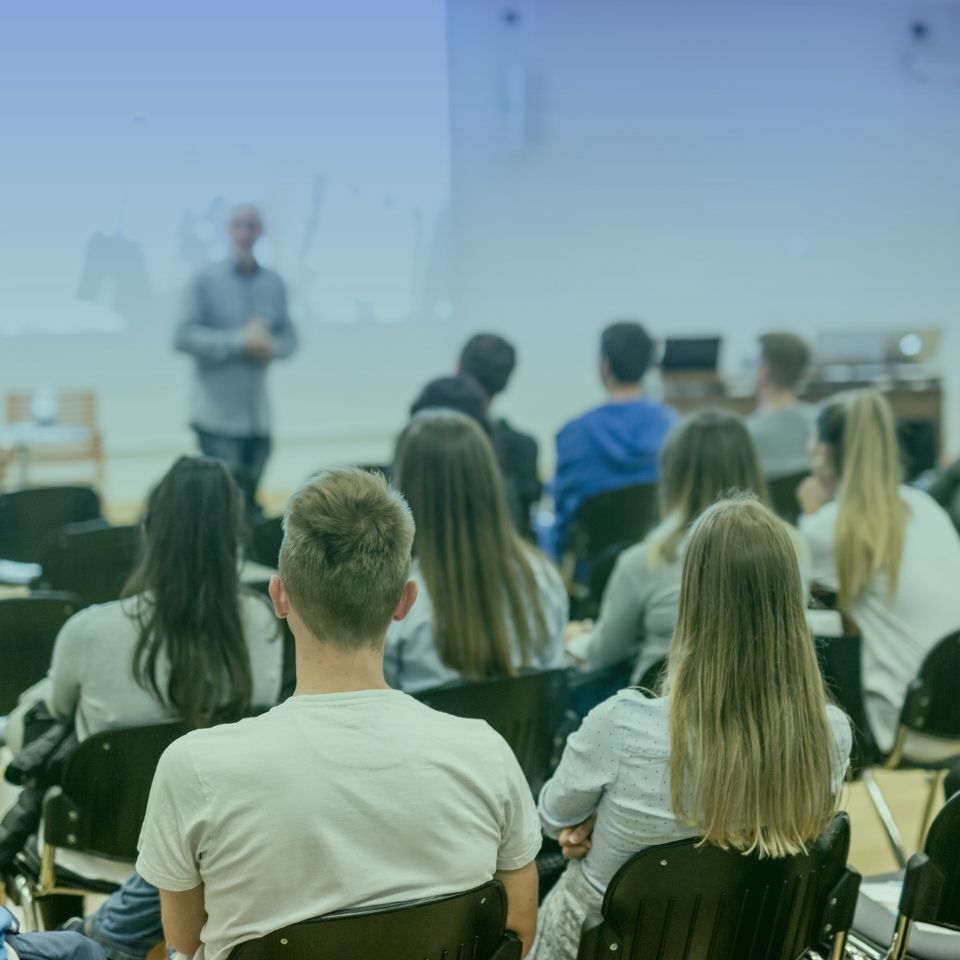 Educational campus environment supporting food waste recycling programs and scheduled waste collection