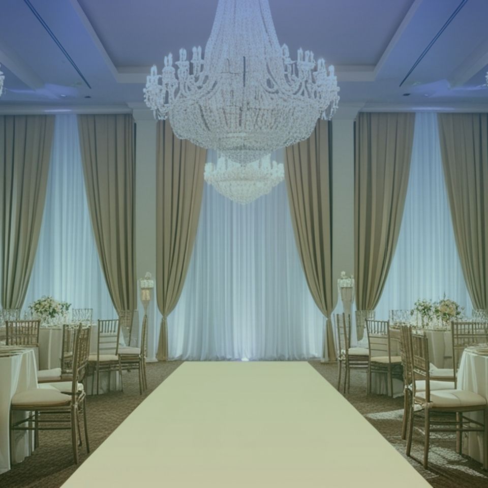 Event venue setup generating commercial food waste requiring scheduled recycling services for catering operations