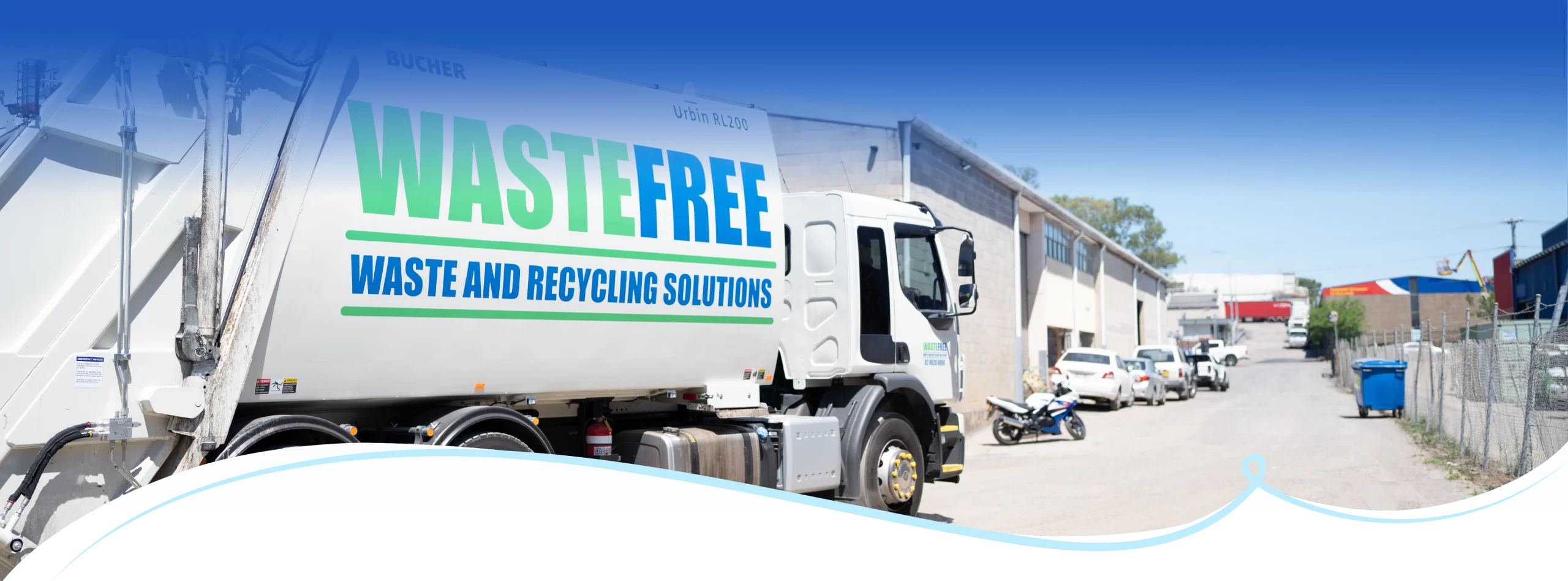 Waste collection truck supporting organics and food waste recycling services for commercial waste management in Sydney
